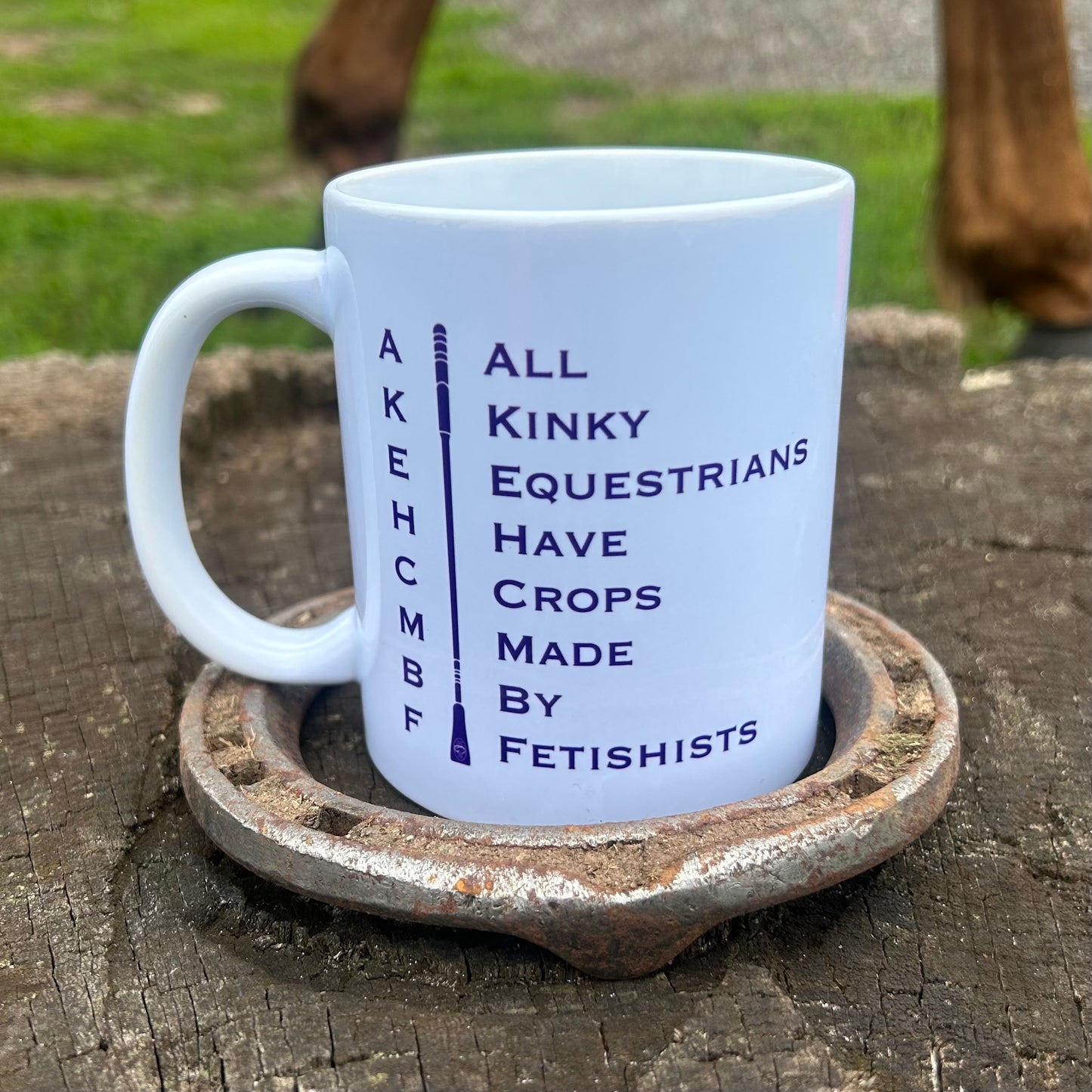 'Kinky Equestrians' Mug - Purple Print