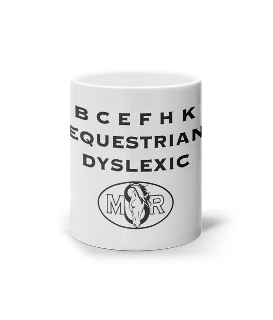 'Equestrian Dyslexic' Mug - Black Print