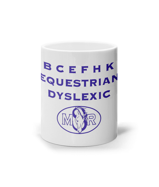 'Equestrian Dyslexic' Mug - Blue Print