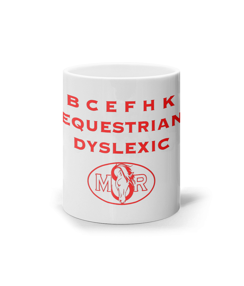 'Equestrian Dyslexic' Mug - Red Print