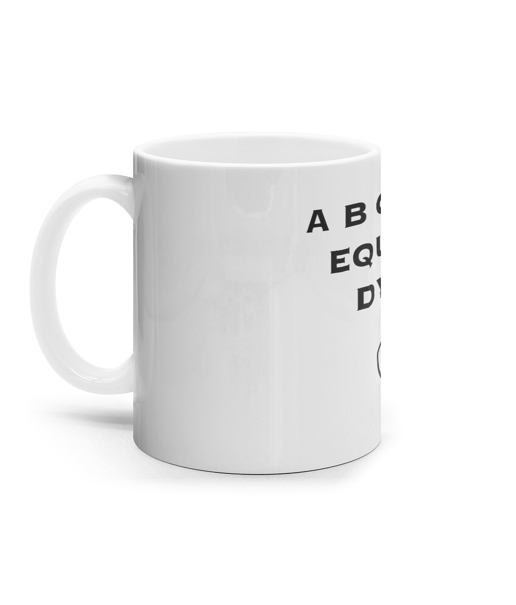 'Equestrian Dyslexic' Mug - Black Print