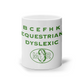 'Equestrian Dyslexic' Mug - Green Print