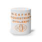 'Equestrian Dyslexic' Mug - Orange Print