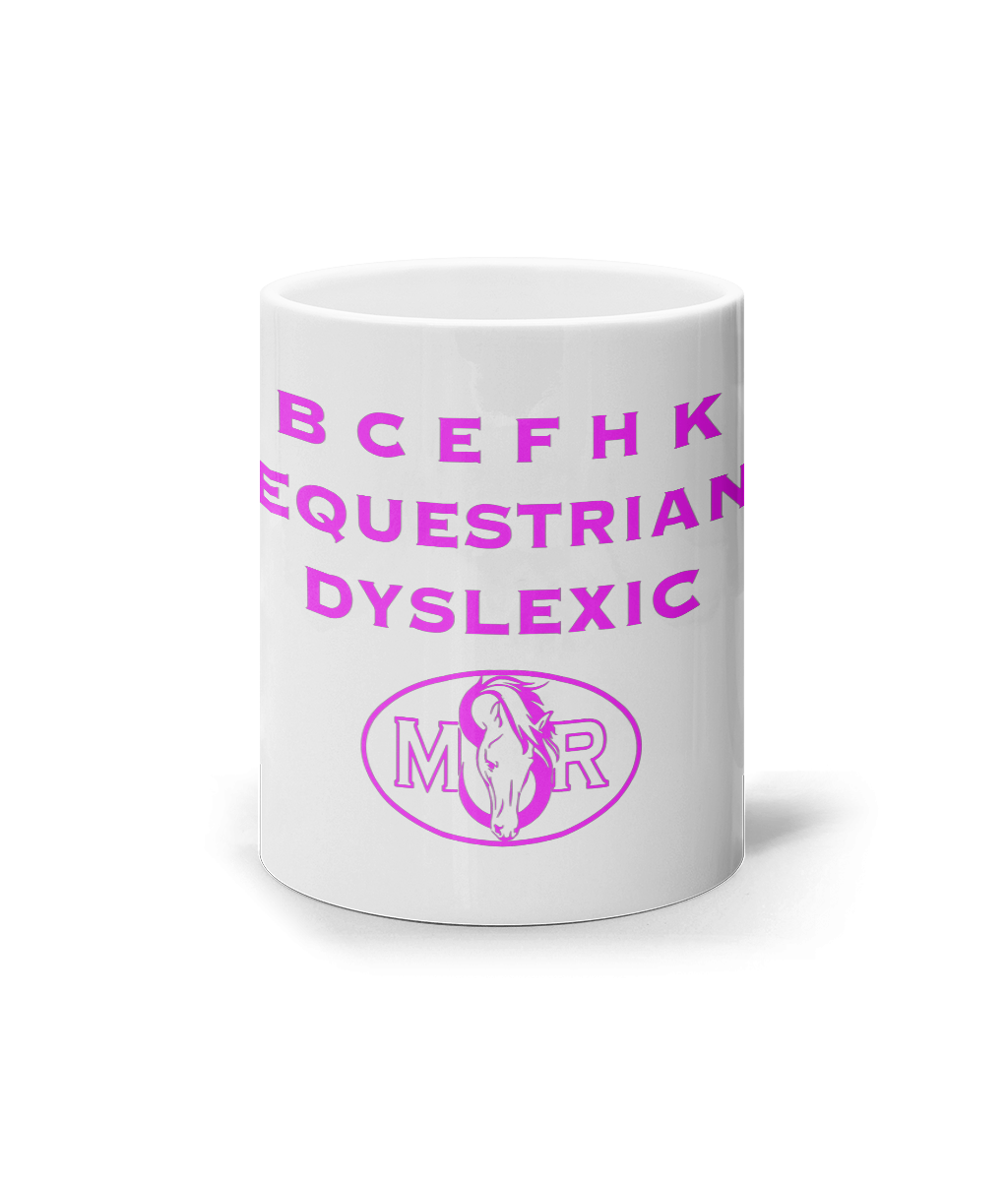 'Equestrian Dyslexic' Mug - Pink Print