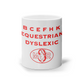 'Equestrian Dyslexic' Mug - Red Print