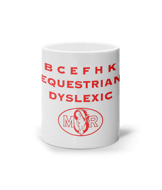 'Equestrian Dyslexic' Mug - Red Print