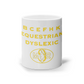 'Equestrian Dyslexic' Mug - Yellow Print