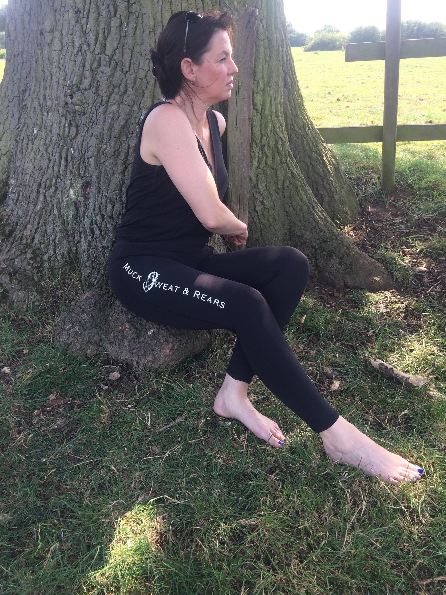Team MSR Black Leggings Wide Waistband