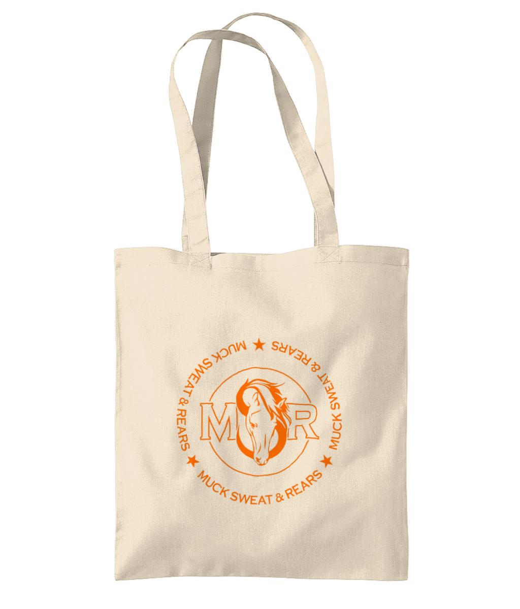 Team MSR Westford Mill Organic Premium Cotton Tote Printed with Orange MSR Logo
