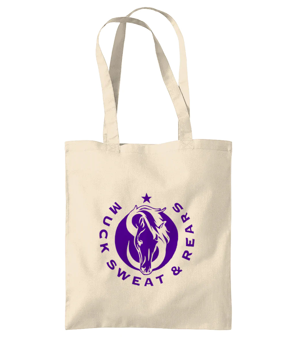 Team MSR Westford Mill Organic Premium Cotton Tote Printed with Purple MSR Logo